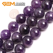 Gem-inside 19-20mm Natural Stone Beads Round Amethysts Beads For Jewelry Making Beads 15inch DIY Beads For Women 2024 - buy cheap