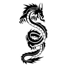 10.5*22.9CM Chinese Mythical Dragon Creative Car Styling Decorative Vinyl Car Sticker Black/Silver S1-2224 2024 - buy cheap