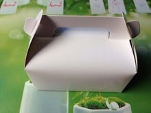 35pcs 16.2*9*8cm White Packaging Kraft Paper Mousse Box with Handle For Candy\Cake\Dessert  Packing boxes 2024 - buy cheap