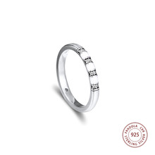 Anel com pedras exóticas e listras s925 prata clara cz anéis de dedo para mulheres elegante jóias para fazer atacado 2024 - compre barato
