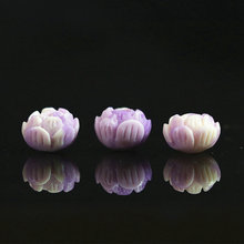 New purple synthetic shell 7x10mm lotus flower accessories loose beads diy charmng women jewelry 10pcs B904 2024 - buy cheap