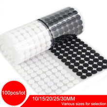 100Pairs 10/15/20/25/30mm Glue On Hooks and Loops Strong Self Adhesive Fastener Tape Dots Sticker for DIY Sewing Accessories 2024 - buy cheap