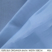 [Clearance Sale] SILK ORGANZA 108cm width 6momme 100%Natural SilkFabric Tulle Chinese Silk Dress Fabric Transparent Gauze Blue 2024 - buy cheap