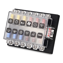 12 Way Blade Fuse Box Terminals With Led Warning Light Waterproof Car Fuse Box Holder Boat Marine Truck Automotive 2024 - buy cheap