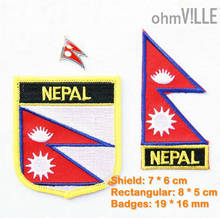 2016 Promotion Parches Bordados Fallout Nepal Flag Patch Iron On Patches - 100% Quality Guarantee Embroidered + Free Shipping 2024 - buy cheap