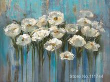 abstract painting flowers Anemones by the Lake by Silvia Vassileva art for living room Hand painted High quality 2024 - buy cheap