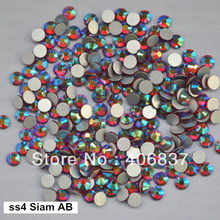 Free Shipping! 1440pcs/Lot, ss4 (1.5-1.7mm) Siam AB Flat Back Nail Art Glue On Non Hotfix Rhinestones 2024 - buy cheap