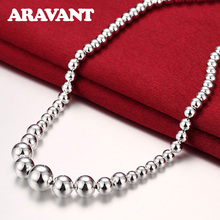 925 Silver Bead Necklace For Women Wedding Jewelry 2024 - buy cheap