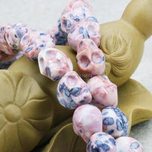 Аксессуары розовые разноцветные камни в виде риверки Радужный полудрагоценный камень череп для женщин и девушек 12 мм незакрепленные бусины для изготовления ювелирных изделий 2024 - купить недорого