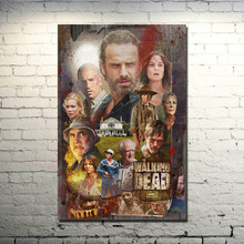 Impressora hot tv series the walking dead 6, arte tecido de seda cartaz impresso 13x20 32x4 8 Polegada imagens para decoração do quarto 001 2024 - compre barato