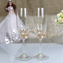 1 set Personalized Wedding Set Champagne Glasses Diamond Decoration For Wedding Dinner Party Decoration 2024 - buy cheap