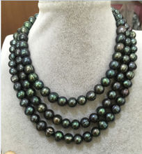 38inch  12-13MM TAHITIAN BAROQUE PEACOCK GREEN PEARL NECKLACE 2024 - buy cheap