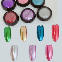 1 Jar 0.5g Metallic Chrome Flakes / Fine / 7 Colors Mirror Nails - glitter/Magic Mirror Chrome Dip Powder Nail Glitter ,HJui89KK 2024 - buy cheap