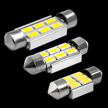 Guirnalda LED CANBUS sin Error para matrícula de coche, Bombilla de lectura, 31mm, 36mm, 39mm, C5W, C10W, C3W, 6 SMD, 5630, 5730, 4 Uds. 2024 - compra barato