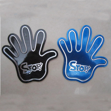 (30 pieces/lot)  Wholesale  The Five Fingers stop Cool Car Stickers Decals 3d Aluminum Decal On Car car styling 2024 - buy cheap