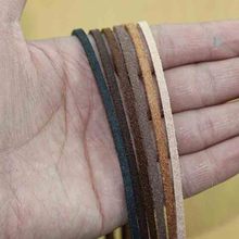 1 Meter Multi Colors 3MM Flat Soft Genuine Cow Leather Cord Rope Thread for DIY Choker Necklace Jewelry Making Finding Supplier 2024 - buy cheap
