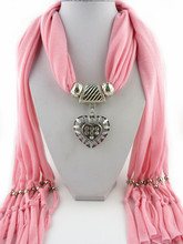 3Pcs/Lot  Fashion  women jewelry scarf  heart pendant scarf  winter gift 2024 - buy cheap