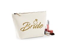 personalise glitter gold silver bride to be makeup pouches wedding Gift Make Up Cosmetic Bags Unique Gift for Bridal Party Bas 2024 - buy cheap