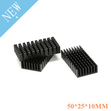 Radiador de calor de alumínio, 50x25x10mm, 50mm x 25mm x 10mm, dissipador de calor, entalhe para chip de resfriamento 50*25*10mm 2024 - compre barato