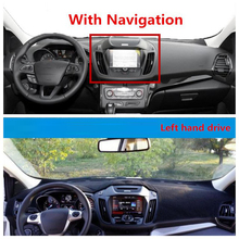 Para ford C-MAX 2012-2018 com navegação para a movimentação da mão esquerda 1pc esteiras do painel do carro capa sun shade dashboard capter 2024 - compre barato