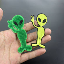 20pcs/lot Alien clothes patches badge iron on sewing on patchwork DIY for clothing Stickers Fabric Wholesale 2024 - buy cheap