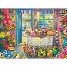 5D DIY diamond embroidery flower shop diamond painting Cross Stitch full square drill Rhinestone mosaic home decoration Cat 2024 - buy cheap