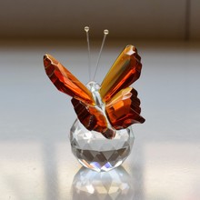 1PC Crystal Animal Butterfly Crafts Glass Paperweight Natural Stones Figurines Decor Ornaments Home Wedding Souvenir Gift ME 028 2024 - buy cheap