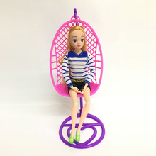 Plastic Swing Chair Doll Dollhouse Miniature Furniture Toys Doll House Decoration Kid's Play House Toys Handmade 2024 - buy cheap