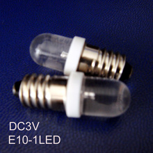 High quality,E10 3V Led,E10 Lamp DC3V,E10 light,E10 LED,E10 Pilot lamp,E10 Instrument Light,E10 Bulb 3V,free shipping 500pcs/lot 2024 - buy cheap