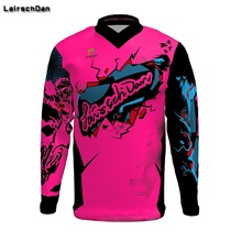 SPTGRVO LairschDan 2021 pink mens cycling jersey women long sleeve dh maillot motocross enduro mtb jersey downhill bike shirt 2024 - buy cheap