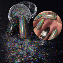 1 Box Holographic Galaxy Nail Glitter Laser Iridescent Nail Sequins Rainbow Paillettes Nail Dipping Glitters Nail Art UV Gel 2024 - buy cheap