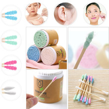 200pcs Disposable Cotton Swab Double Head Bamboo Cotton Swab Wood Sticks  Buds Cotton For Beauty Makeup Eyes Nose Ears Cleaning 2024 - buy cheap