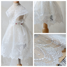 3Yards/lot Width 19CM DIY Lace Fabrics White Embroidered Net Lace Trim Women's Clothing Wedding Doll Baby Dress Decoration 2024 - buy cheap