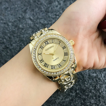Contena-Reloj de lujo con diamantes de imitación para Mujer, Relojes con logotipo de lujo, a la moda, de cristal 2024 - compra barato