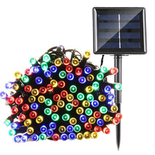 Luces LED solares para jardín, decoraciones de árbol de Navidad para exteriores, fiesta interior, hadas, Año Nuevo, decoración del hogar, 22m, 200 led 2024 - compra barato