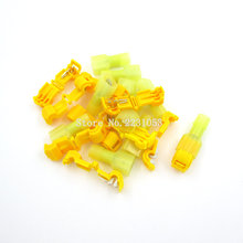 10sets Yellow T Type Quick Splice Crimp Terminal Wire Convenient Connector For 4mm Line Wire Set 2024 - buy cheap