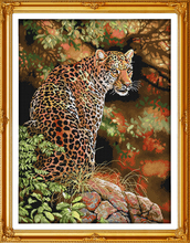 Cheetah (2) cross stitch kit 14ct 11ct pre stamped canvas cross stitching animal embroidery DIY handmade needlework 2024 - buy cheap