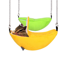 Pet Hamster Hanging House Hammock Banana design Small Animals Cotton Cage Sleeping Nest Pet Bed Rat  Hamster Toys Cage Swing 2024 - buy cheap