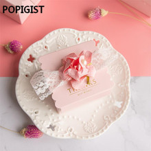 Creative Pink flower Wedding Favors DIY Candy Boxes Bomboniera Thanks Chocolate Box Party Supplies Gift Box Giveaways Box 2024 - buy cheap