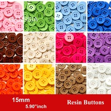 80 unids/lote tamaño: 15mm botones de resina de colores caramelo para manualidades, 4 agujeros, botones a granel para accesorios de costura de ropa (SS-674) 2024 - compra barato