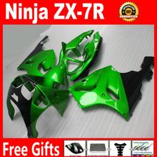 Бесплатная Настройка для Kawasaki ZX-7R 1996-2003 новый зеленый черный обтекатель ninja ZX7R 96 97 98 99 00 01 02 03 обтекатель 7 подарков YHJ8 2024 - купить недорого