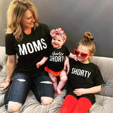 1pcs Super Family Moms Shorty Family Matching T-Shirt Shirt Family Outfit Mommy and Girl T-Shirts Womens Clothing  Mom of Girls 2024 - buy cheap