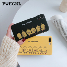 Couple Phone Case For iPhone 7 8 Plus X XS MAX XR Cute Cartoon Animal Chicken Cases For iPhone 6 6S Plus Matte Hard PC Cover 2024 - buy cheap