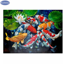 NEW Diamond mosaic Koi Golden Fish DIY 3D diamond painting full square Drill Resin mosaic puzzle Diamond Embroidery stickers 2024 - buy cheap