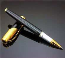 Jinhao 9009 черный и золотой зажим ручки для роликовых шариков Роскошная Алмазная шариковая ручка с 0,7 мм Сменные ручки для письма бесплатная доставка 2024 - купить недорого