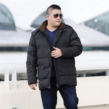 Новинка 2018, зимняя парка, хлопковая куртка, мужское теплое пальто, модная повседневная куртка, толстая Мужская куртка, увеличивающая рост, размер XL-10XL, для мужчин 170 кг 2024 - купить недорого