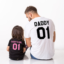 DADDY'S GIRL Father Daughter Matching Clothes Summer Cotton Short Sleeve T shirt Tops Family Matching Clothes 2024 - buy cheap