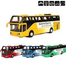 Ônibus de embalagem de presente original, modelo de ônibus de liga em escala 1:50, som e luz, carro de brinquedo, atacado, revenda, cooperação de vendas 2024 - compre barato