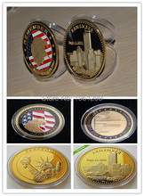 Pedido de muestra, 3 diseños artesanales, Moneda de Estados Unidos 911, monedas chapadas en oro de hierro con libertyand justice forall United, moneda de soporte 2024 - compra barato