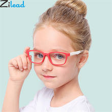 Zilead óculos infantil de silicone, óculos antiluz azul, armação macia, óculos para crianças simples 2024 - compre barato